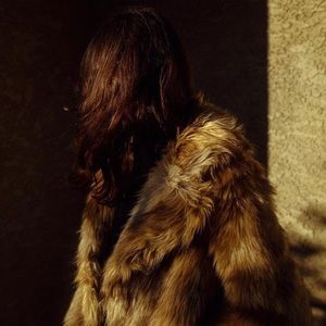 ASOS DESIGN Petite stand collar faux fur coat